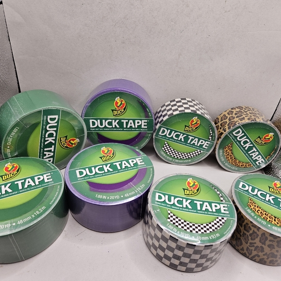 Duck Tape Colored Duct Tape Purple Green Checkerboard Leopard 1.88" by 10 And 20 - Picture 5 of 7